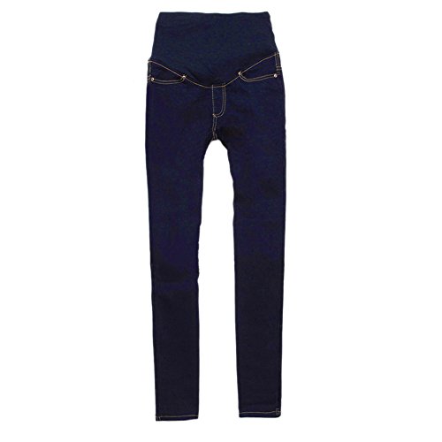 ROPALIA Pop Pregnant Womens Elastic Jeans Maternity Pencil Pants Skinny Trousers