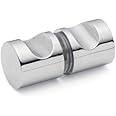 YDT GROUPS Glass Door knob Handlefor Glass Door. 1YEARS Warranty. Shower Glass Door Knob Bathroom Round Back-to-Back Handle
