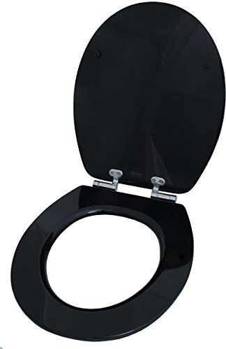 Cornat KSDSC304 Art of Acryl WC-Sitz, Hochglanz-Acryloberfläche, Holzkern, Klavier schwarz - 5