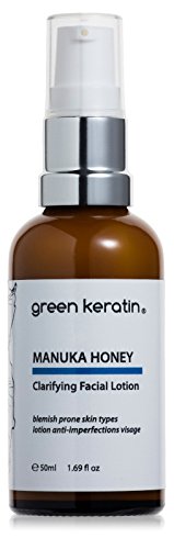 Green Keratin Lotion visage anti-imperfections - avec miel de Manuka, échinacée et thé vert - 73% d'ingrédients biologiques