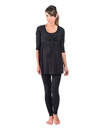 The Essential One - 3/4 Sleeve tie front Nursing top EOM9