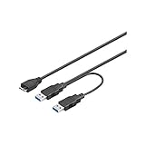 Color negro MicroConnect IC-95748 - Cable USB 3.0 Doble, color negro