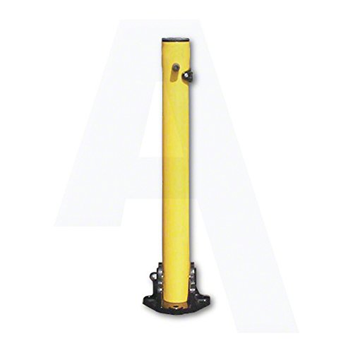 ALD59 - ASEC YELLOW FOLD DOWN 620MM HIGH PARKING POST 3MM GAUGE STEEL W/ INTEGRAL LOCK SYSTEM