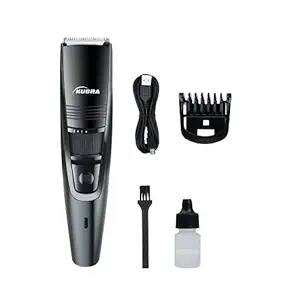 Kubra KB-1016 USB Fast charging, 90 min runtime, Adjustable 20 Length Setting, Ultra Sleek Beard Trimmer for Men (Black)