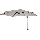 Mendler Parasol de Mur Casoria, Parasol déporté pour Balcon ou terrasse, 3m inclinable ~ Sable