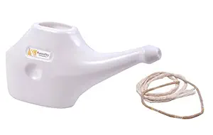 KannsSky(TM) Plastic Jala Neti Pot and Cotton Sutra Neti (Combo)