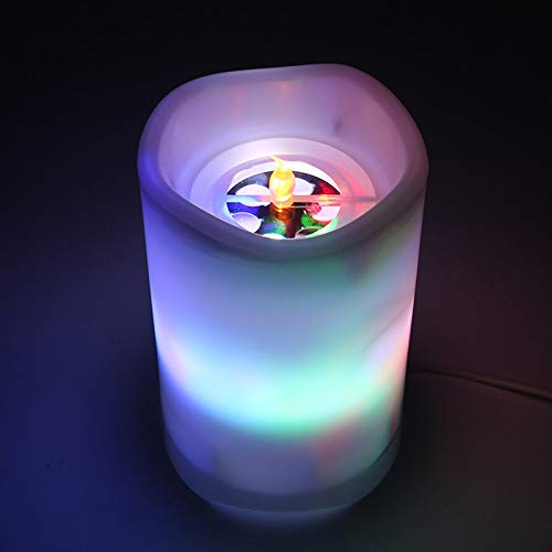 Preisvergleich Produktbild Starall LED Flammenlose Kerze Projektionslampe Nachtlicht Mond Projektion Fernbedienung Urlaub Dekorationen