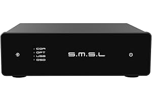 S.M.S.L D1 Hi-Res Audio Dac RohmBD34352EKVchip Touch Control RCA oup 768kHz/32bit DSD512 THD+N 0.00038% MQA Audio DAC Dual USB/Optical/Coaxial input SNR126dB for phone/pad/PC/TV/DVD Home Desktop DAC