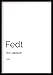 Produktbild NORDIC WORDS Fedt (weiß/schwarz) Dänemark Wort Redewendung Poster
