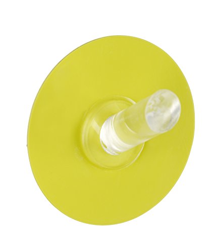 Wenko 21798100 Static-Loc Haken mittelgroß, Befestigen ohne bohren, Kunststoff, 5 x 2,5 x 5 cm, gelb