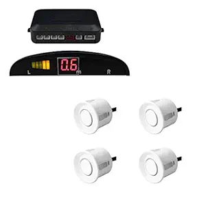 Autofetch Reverse/Back Car Parking Sensor LED Display (Set of 4) (WHITE) for Nissan Micra