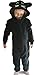 Produktbild Für Kinder Animal Onesie Weiches Fleece-Futter Hund Teddybär Dalmatiner Hund Schafe Gorilla in Kinder Alter 2-13 Jahre, Schwarz 10 Jahre
