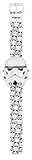 Star Wars STAR427 Jungen-Armbanduhr, weißes Zifferblatt, Digitalanzeige, weißes Kunststoff-Armband