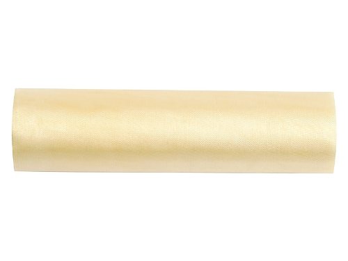 SiDeSo® Organza Rolle 9m x 16cm viele Farben Stoff Hochzeit Tischläufer Deko Floristik (creme) - 2