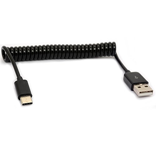 USB Typ C Kabel Coiled Spring Spiral Typ-C Stecker auf USB 2.0 Ein Stecker Verlängerungskabel Data Sync Ladegerät Lead für Nexus Macbook Google Chromebook Nokia N1 Tablet PC / Letv Smart Phone - 2