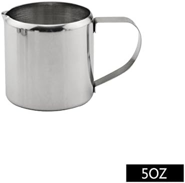 OUBORUI Milk Frothing Jug Multi Sizes Efficient Drip-less Milk Cream Cup for Coffee Art(5oz)