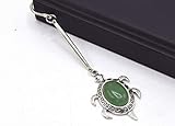  ETHNISCHERVATER - x1 Adventurin Schildkröte Lesezeichen, grün Edelstein Cabochon Lesezeichen, Lesezeichen Geschenk, Lesezeichen Lesezeichen, Buch Schmuck
