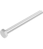 Vite a testa esagonale M14 x 110 con codolo DIN 931, numero 10, in acciaio nero, classe di resistenza 10,9, simile a ISO 4014