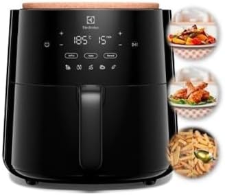 Electrolux Friggitrice ad aria EAF5B - Capacità 5L - Friggitrice aria Rivestimento antiaderente - 1500W - 8 Programmi preimpostati - Lavabili in lavastoviglie - Timer 0-60min - 80-200°c