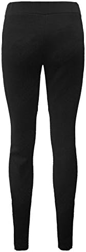 OWASI Ladies High Waist Slimfit Elasticated Skinny Zip Leggings Jeggings Womens Stretch Trousers Black