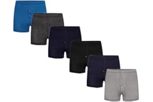 ASRL 6 Pairs Men Jersey Boxers Plain Assotred Colors Boxer Trunks