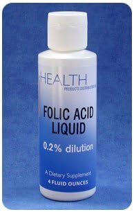 Folic acid liquid (4oz) - 240 servings of 800 mcg - HDPI
