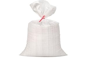 KUNSTHANDWERKSTUBE 10 Stück PP Gewebesack 500 x 800 mm 75 g weiß 25 kg 50 Liter stabiler Boden