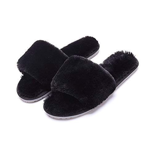 GAOHUI Slippers Dames La Mode Casual Orteils Coton Chaussons Intérieur Skid Thermique Chaussons