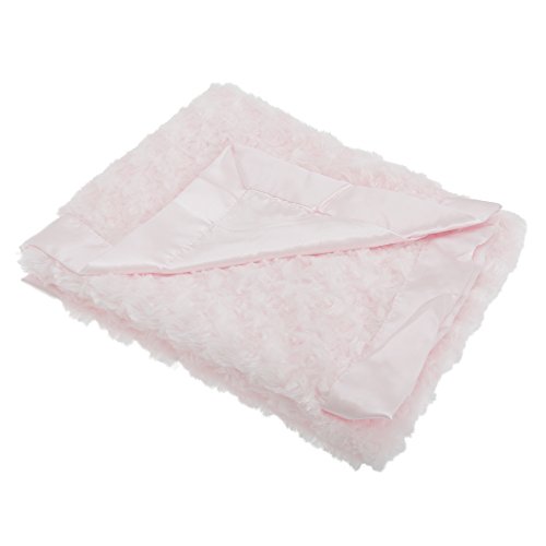 Baby Boys/Girls Supersoft Plush Wrap Blanket With Faux Silk Back (75cm x 100cm) (Pink)