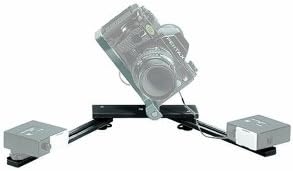 Manfrotto 330B Macro Bracket Flash Support for 2 Shoe Mount Flash Heads-Black