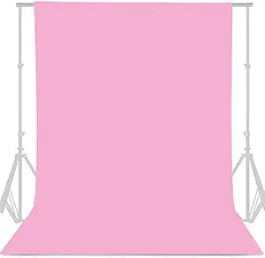 Boltove 8FTX12FT Pink Backdrop Background Rod Pocket for Photography Backdrop,Photoshoot Background,Video production, Home Decoration,Weddings, Narties, Newborns, Product photography, Screen Video Recording, Curtain