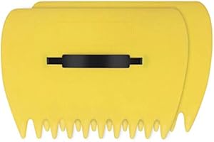 KINGLAKE Garden Leaf Grabbers, Leaf Collector Garden Leaf Scoops with handles, Large Plastic Hand Held Rakes for Picking up Leaves Garden Rubbish Yard Waste Tidy, Lightweight, Yellow