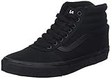 Cierre: Cordones Vans Ward Hi, Zapatillas Altas para Hombre Negro ((Canvas) Black/Black 186) 50 EU
