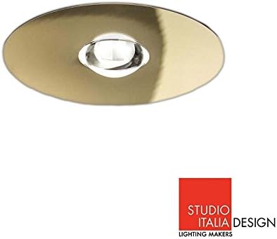 Studio Italia Design Lie Single LED 18 W Ceiling Lamp 3000 K Gold 1600LM