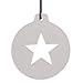 Produktbild Dekohänger ALTO - Weihnachtskugel mit Stern aus Porzellan - weiß - Baumschmuck - 7,5 cm