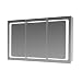 Produktbild Eurosan 3-türiger Spiegelschrank, Integrierte LED-Frontbeleuchtung, Breite 100 cm, Weiß, London, L100