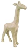 Inhalt der Packung: 1 Stück Décopatch LA102O Träger L aus Pappmaché, Giraffe, 29 x 10 x 56 cm, zum Verzieren, Kartonbraun