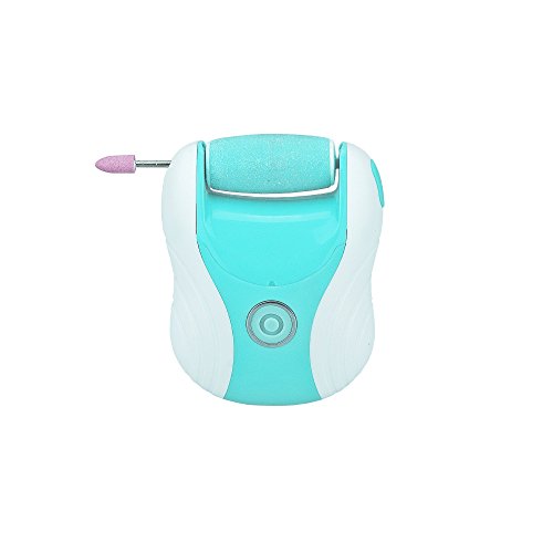 MadameParis ✮✮✮ Maniküre und Pediküre Set ✮✮✮ elektrischer Hornhautentferner – Fußpeeling – entfernt tote Haut und Hühneraugen zu 100% – weiche und glatte Füße GRATIS: 2 Ersatzköpfe + Maniküre-Aufsätze für die Pflege der Nägel – langlebige Batterie ! - 3