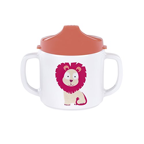 Lässig 1310007717 Trinkbecher mit Griff und Silikonboden, Wildlife Löwe - 2