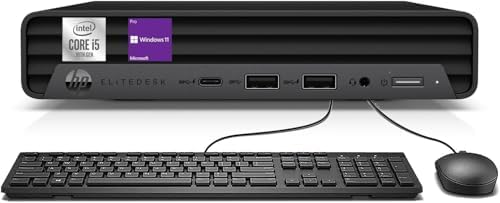 HP EliteDesk 800 G6 mini PC desktop, Intel Core i5-10500, 16 GB RAM, SSD da 512 GB, WiFi, Bluetooth, tastiera QWERTY US Windows 11 Pro (ricondizionato)