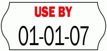 USE BY 26mmx12mm Date Coding Labels (10 rolls)