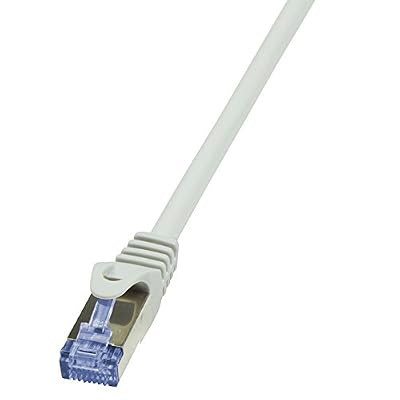LogiLink PrimeLine Câble réseau Cat6A S/FTP AWG26 PIMF LSZH 1 m Gris