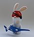 Produktbild Raving Rabbids - Die verrückte Zeitreise / Travel in Time - Einzelfigur: Pirat mit Fisch - ca. 6,5 cm - Ubisoft