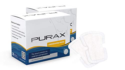 Pads Pure Purax Double Pack depositi antitraspiranti 30 pezzi, 2-pack (2 x 30 pezzi)