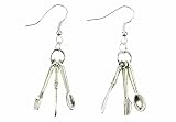 Pendientes Cubiertos Miniblings - la marca de culto para la joyería en miniatura y el diseño de productos amorosamente a mano - Hecho en Berlín encontrar a muchos artículos que Schmucksets información de producto (por ejemplo, a juego cadenas / pendientes / clips de llavero / del pelo / los encantos) se detalla a continuación!