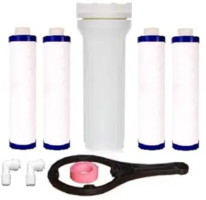 KRPLUS ABS Plastic Pre Filter + 9 inch MLT Filter Candle + Spanner + 1/4