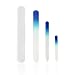 Eggsnow 3PCS Nail files With Case,Crystal Nail File for Manicure and Pedicure,Large ,Medium & Small Glass Nail File Set With Case-Blue