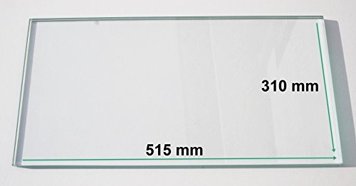 Khlschrank Einlegeboden / Glasplatte / Gemsefach  Klarglas 4 mm dick - 515 mm x 310 mm  Direkt vom Glasereifachbetrieb!!!