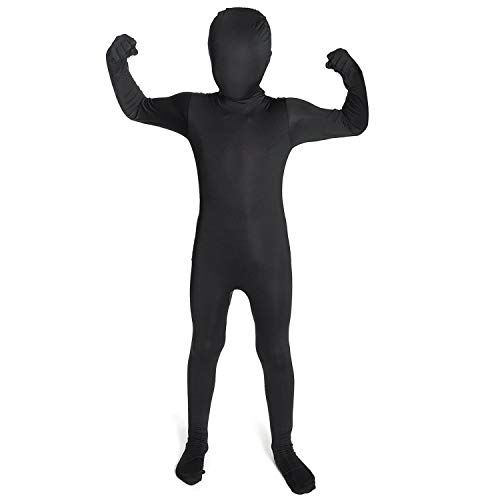Rubber Johnnies TM Mini Skinnys Kids Bodysuits fancy Dress Skins Costumes (4-6 years, Black)