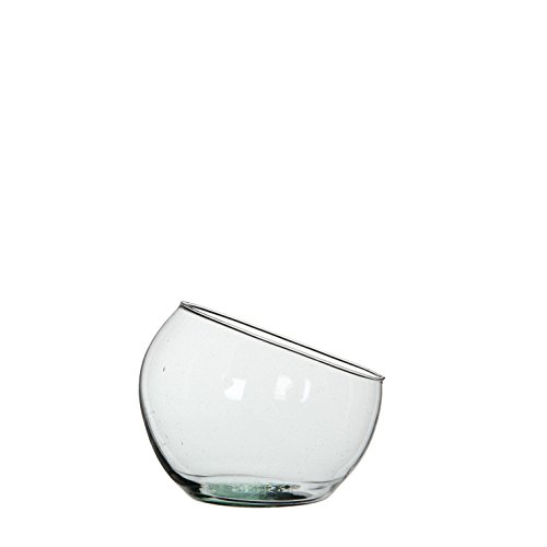 Mica decorations 146872 Boly Glasschale/Vase, Glas, transparent, 16.5 x 16.5 x 15 cm